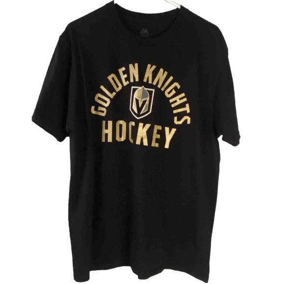 Men’s Vegas Golden Knights black T Shirt Majestic size L - Picture 1 of 7